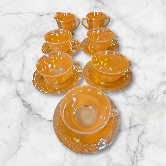 Vintage Fire King Peach Marigold Lustre Ware - Picture 1 of 2